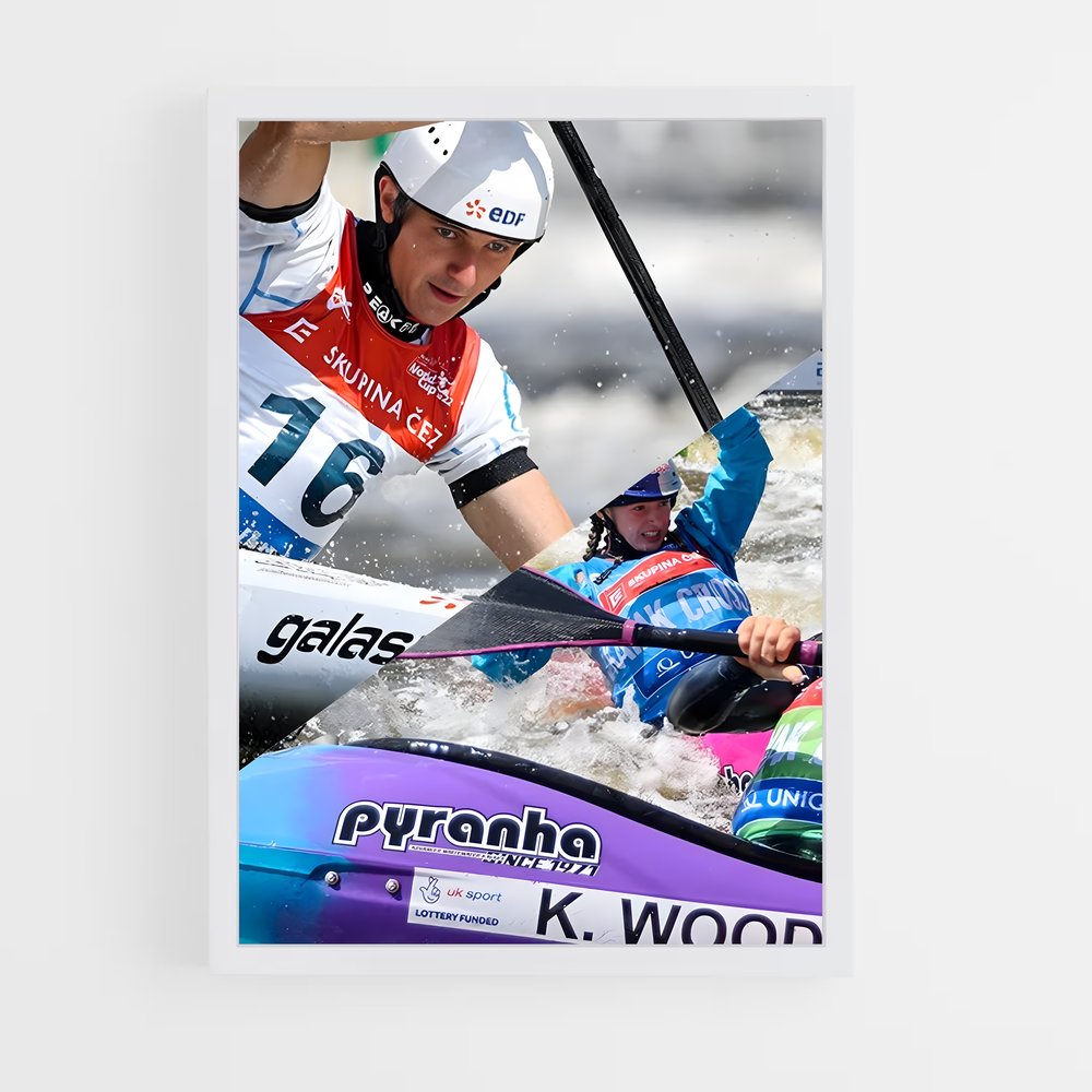 Poster Slalom Émotion – affiche Canoë-kayak (vue 3)